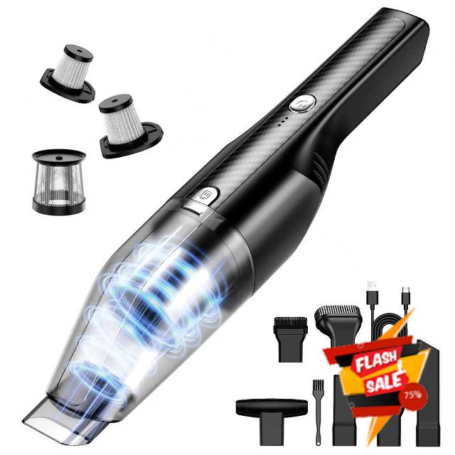 Handheld Vacuum Cordless -Car Vacuum Portable Cordless Cleaner with 11000Pa Powerful Suction