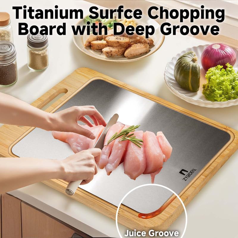 Chopping Board with Grooves for Meat