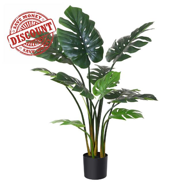 FOPAMTRI Artificial Monstera Deliciosa Plant 43" Fake Tropical Palm Tree