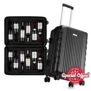 Wine Suitcase for Airplanes 12 Bottle