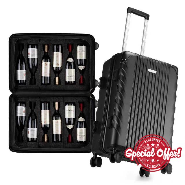 Wine Suitcase for Airplanes 12 Bottle