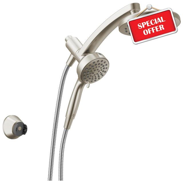 Delta 6-Setting PivotPro 3-in-1 Combination Shower Head with ProClean Spray