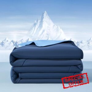 Cooling Comforter，Blanket for Hot Sleepers，Breathable Lightweight Blanket，Breathable & Soft & Silk Smooth Bedding Comforter (Twin XL)