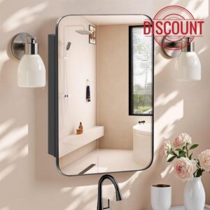 16x24 Medicine Cabinet with Mirror - Wall Cabinet Organizer for Bathroom Vanity