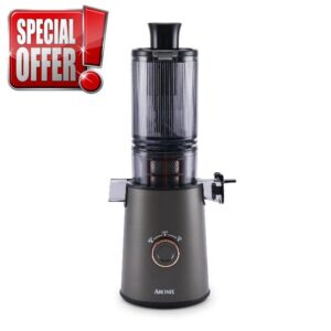 AROMA® Cold Press Juice Machine Slow Masticating Fruit and Vegetable Juicer for Home with Large 4-Inch Feeder and Double Pulp Filter