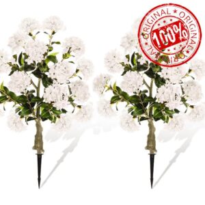 2 Pack Artificial Hydrangea Trees with Spikes