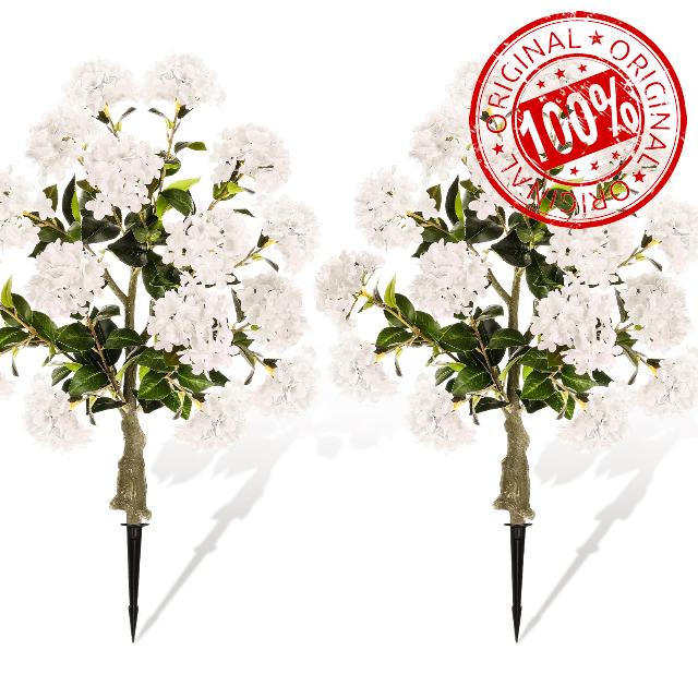 2 Pack Artificial Hydrangea Trees with Spikes