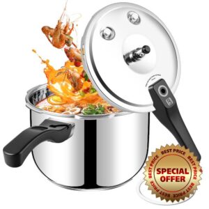 Stainless Steel Pressure Cooker 6.34 Quart