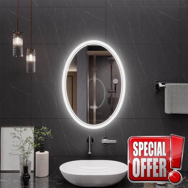 20x28 Inch LED Bathroom Mirror – Anti-Fog