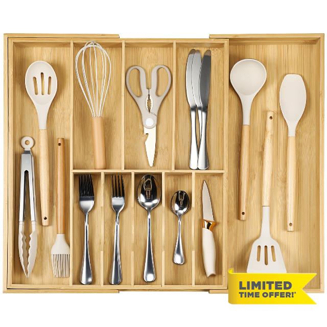 Fabsome Silverware Organizer for Cabinet Drawer