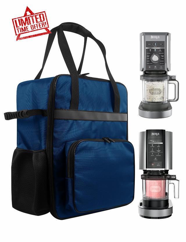 CREAMi Deluxe Maker Storage Bag Ice Cream Maker Travel Bag Heavy duty Waterproof Oxford Cloth Carrying Case for Ninja CREAMi Deluxe Ice Cream NC501/NC301/NC300/NC299AMZ