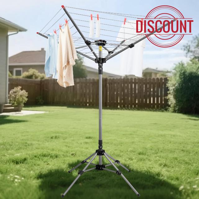 Retractable Umbrella Clothesline Indoor Outdoor