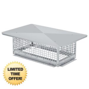 13" x 17" Chimney Cap - 304 Stainless Steel Mesh Cover