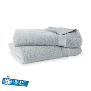 TOWELTIQUE- Organic Cotton Luxury Bath Sheets Pack of 2 GOTS & Oeko- TEX Certified | Premium Soft