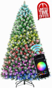 HOLLO STAR 6 ft Prelit Christmas Tree with 250 LED Lights