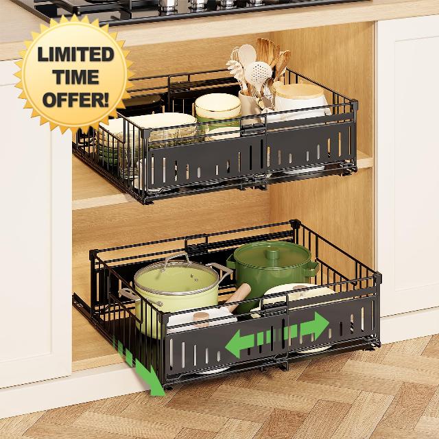 bukfen Pull Out Cabinet Organizer Expandable