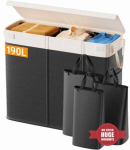 190L Laundry Hamper with Lid