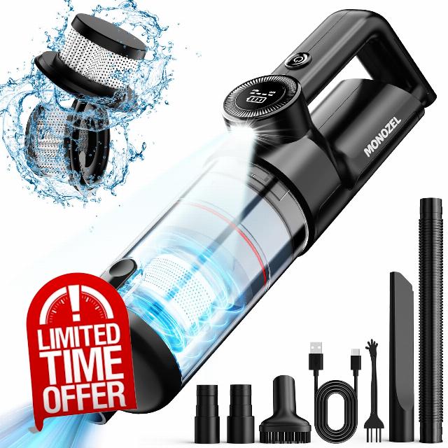 Handheld Vacuum Cordless - Car Vacuum Cleaner with Brushless Motor