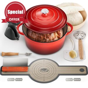 5QT Cast Iron Dutch Oven for Bread Baking