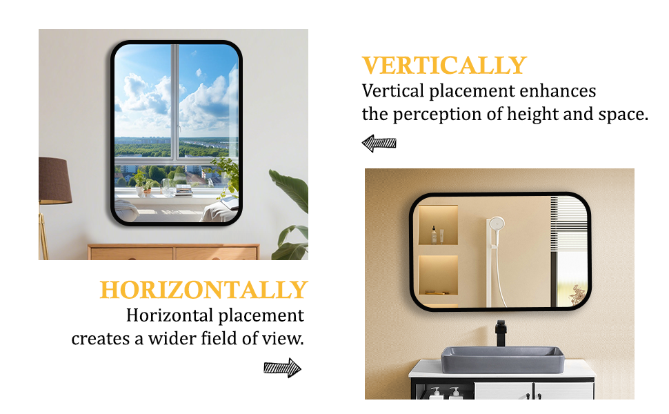rectangular mirror bathroom vanity mirror black mirror for wall