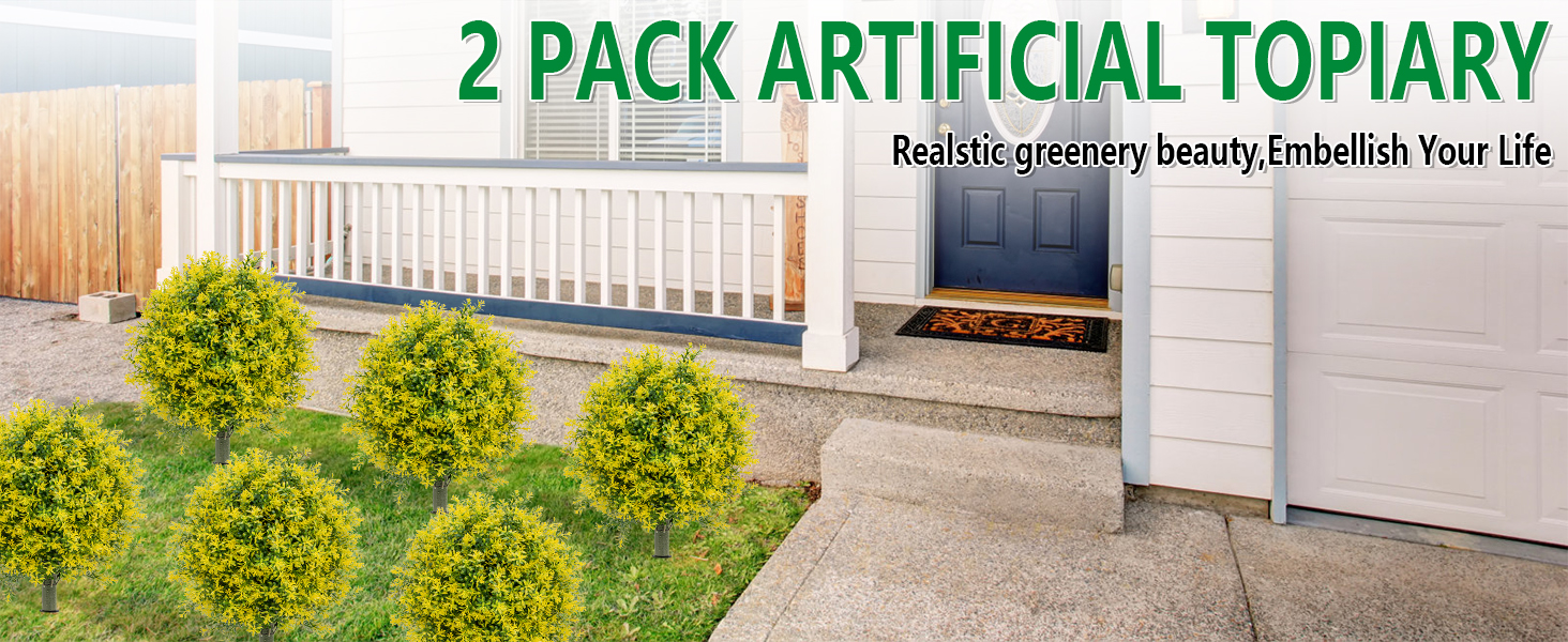 2 pack artificial topiary