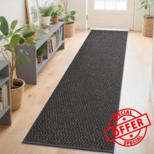 COSY HOMEER Hallway Runner Rug 2'7"x10' Non Slip Washable Entryway Runner Rugs Absorbent Stain Resistant Carpet Rug Runners for Hallways
