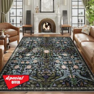 AMTOVO 8x10 Washable Area Rugs for Living Room