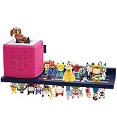 Gieanoo for Tonie Shelf Magnetic, Pink Tonies Box Shelf for 30-36 Characters Pine Wood Tonies Fig...