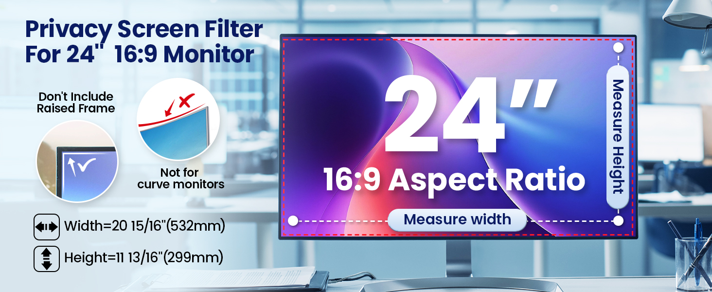 privacy screen monitor 24 inch