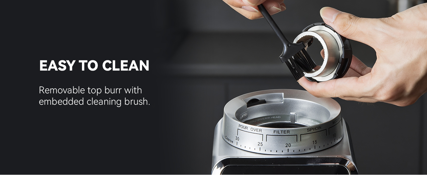 stainless steel conical burr grinder
