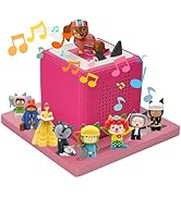 Gieanoo for TonieBox 2/1 Square Tonies Storage Shelf,Tonie Shelves Magnetic with Pine Wood Organi...