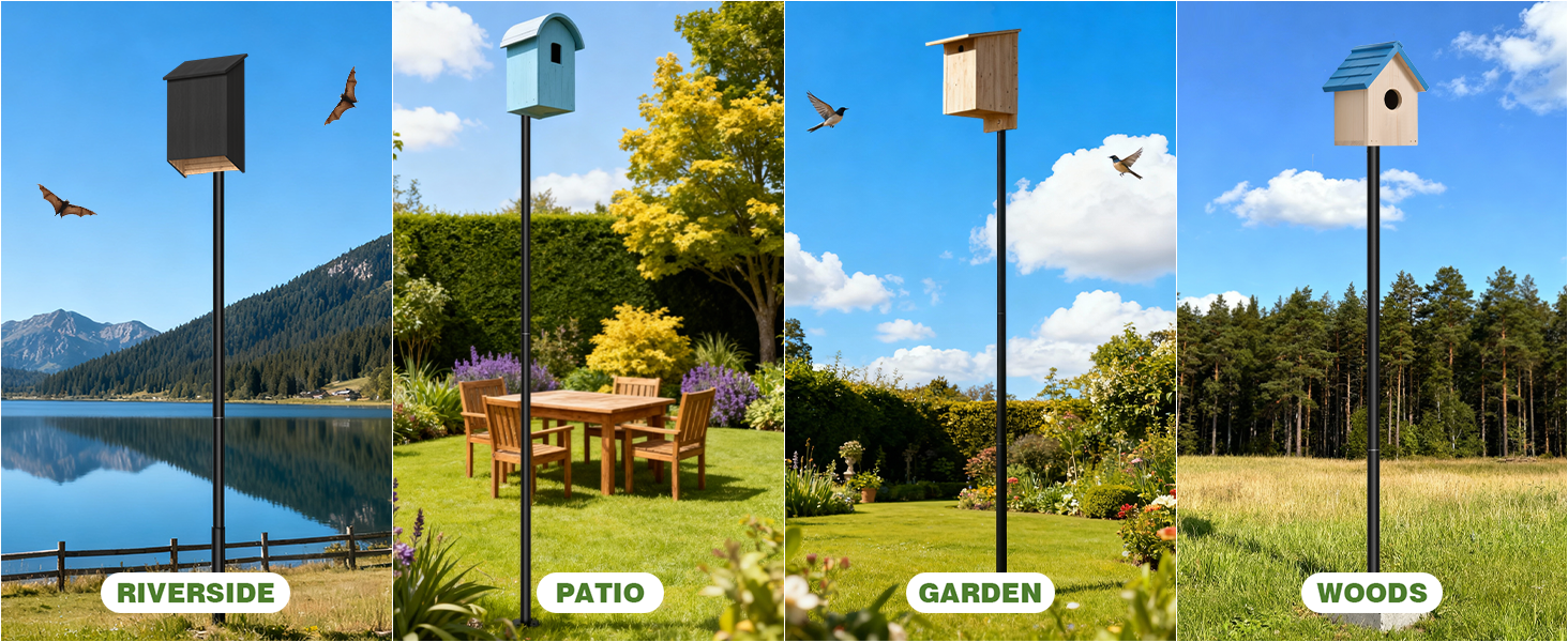 15 FT Purple Martin Bat House Pole
