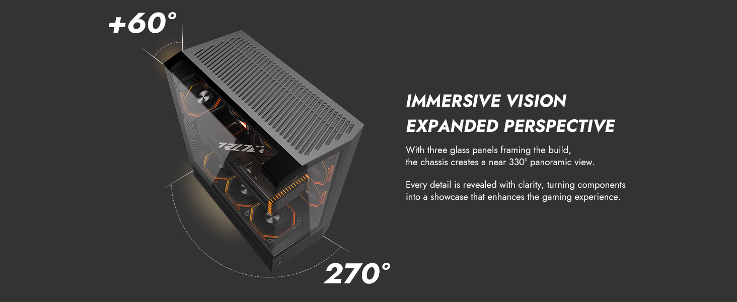 darkFlash DY460 ATX Mid-Tower PC Gaming Case