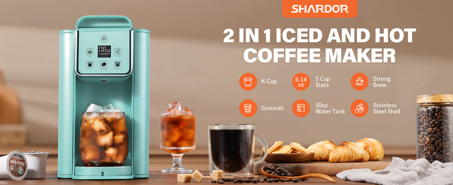 2 IN 1 ICED AND HOT COFFEE MAKER