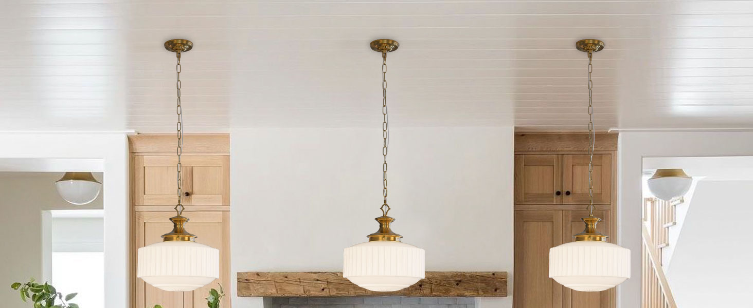 milk glass pendant light