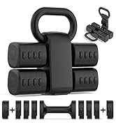 Nimsqury 2-in-1 Adjustable Dumbbell Set, Upgraded 5 Levels Heavier Hand Weights for Women Men, Ea...