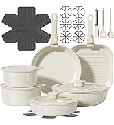 OzawaBear 26 Pcs Pots and Pans Set Non Stick, Ceramic Cookware Set Non Toxic with Detachable Hand...