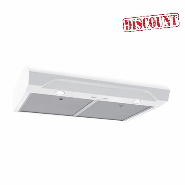 Broan-NuTone ALT1303WW Alta 30-Inch 350 MAX Blower CFM 1.5 Sones White Range Hood Undercabine