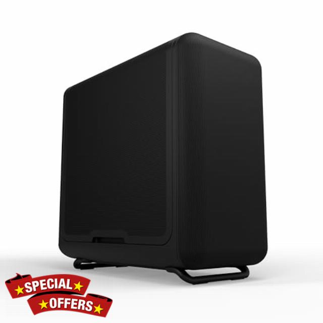 Hyte X50 Air - Modern Performance ATX Mid-Tower Gaming PC Case - Optimized High Airflow Chassis - Micro Mesh Panel - Tempered Acoustic Glass - Pitch Black