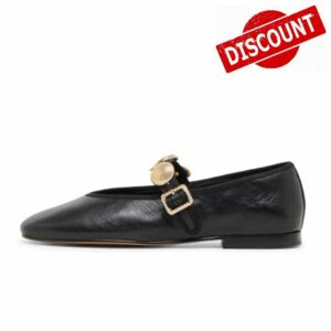 DOEYG Studded Ballet Flats Shoes for Women Round Toe Mary Jane Flats Buckle Strap Dressy Comfortable Casual Ballerina Shoes