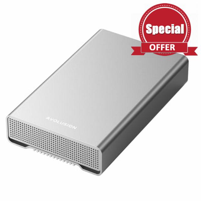 Avolusion PRO-G2 14TB USB 3.2 Gen 2 (10Gbps) USB-C External Hard Drive for Windows/MacOS (Silver)