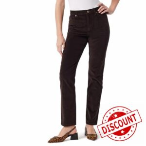 Gloria Vanderbilt Women's Amanda Corduroy Slim High Rise Pant Standard