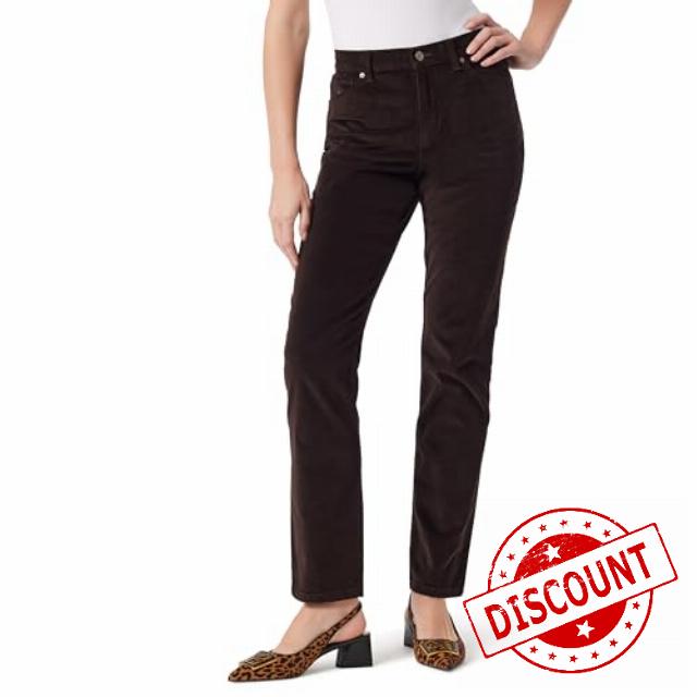 Gloria Vanderbilt Women's Amanda Corduroy Slim High Rise Pant Standard