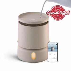 BLUEAIR Room Humidifier - DreamWell - 48Hr Top-Fill Mist-Free InvisibleMist Technology Aroma Stone for Essential Oils and Soothing Mood Lighting - Quiet Operation for Bedroom and Home Use