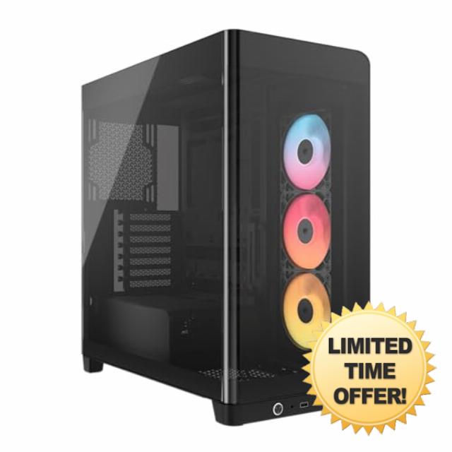 CORSAIR Frame 4500X RS-R ARGB Panoramic Glass Mid-Tower PC Case – InfiniRail Mounting System