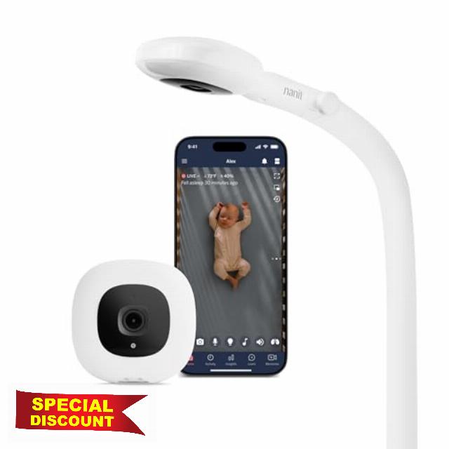 Nanit Pro Smart Baby Monitor - Camera & Floor Stand - 1080p Wi-Fi Video Camera