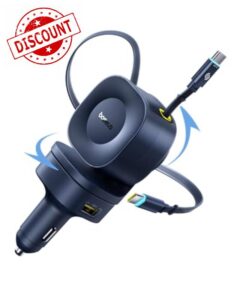 Baseus 240W Retractable Car Charger USB C Fast Charging