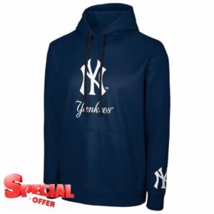 FOCO MLB Men's Official Primary Logo Wordmark Polyester Pullover Hoodie Sweatshi