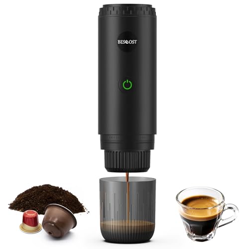 Compatible with Capsules & Ground Coffee for Camping