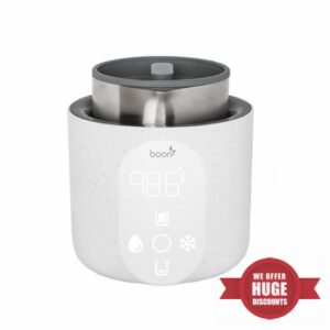 Boon Tempro Direct Heat Breastmilk Warmer - Retains Nutrients in Baby Formula and Breastmilk - Quick Liquid Warmer with Real Time Temp Reading - Breastfeeding Essentials